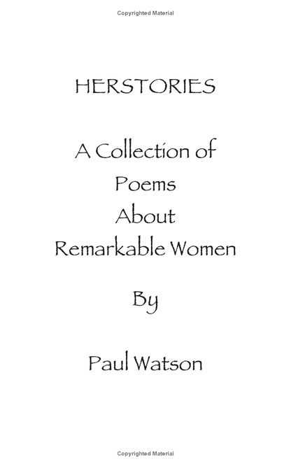 HERSTORIES: A Collection of Poems About Remarkable Women